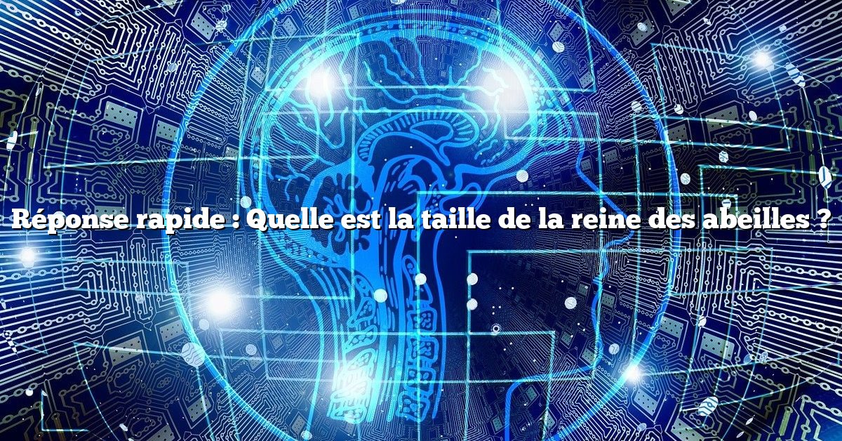 Réponse rapide : Quelle est la taille de la reine des abeilles ?